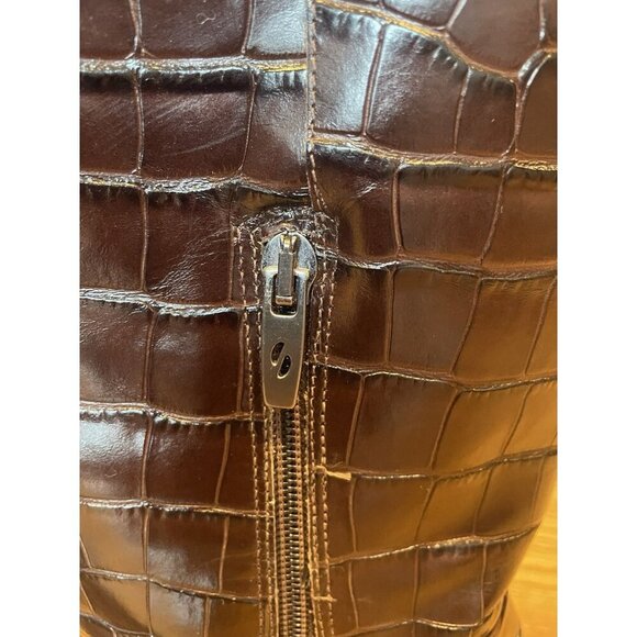 FRANCO SARTO Brown A-TICADA KNEE HIGH POINTED TOE HEELED BOOT, SIZE 9.5 - Picture 12 of 14